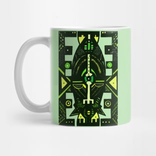 African Mask traditional tribal symbolic pattern design Mug